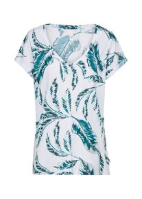 Q/S Designed By, Damen T-Shirt, Gr&uuml;n / Wei&szlig;