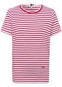 Tommy Hilfiger, Damen T-Shirt, Rot / Weiß