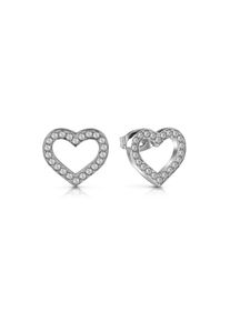 Guess, Damen Ohrringe 'Shine On Me', Silber / Weiß