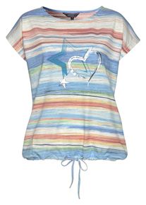 NAVIGAZIONE, Damen Shirt, Creme / Royalblau / Pastellrot