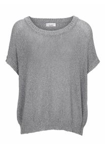 Heine, Damen Oversized-Pullover In Glitzeroptik, Silbergrau