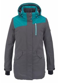 Polarino, Damen Skijacke, Dunkelgrau / Petrol