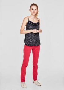 s.Oliver RED LABEL, Damen Blusentop, Navy / Pink / Weiß