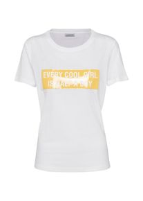 Noisy may, Damen T-Shirt 'HAYDEN', Gelb / Wei&szlig;