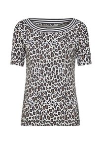 Princess Goes Hollywood, Damen Shirt 'Fitted rib crewneck tee allover', Beige