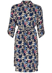 IN FRONT, Damen Kleid 'Ida', Beige / Blau / Pink