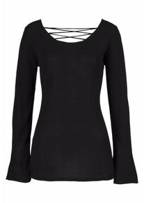 Lascana, Damen Strandpullover, Schwarz