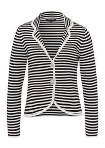 More & More MORE & MORE, Damen Strickjacke, Schwarz / Wei&szlig;
