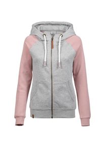 Only, Damen Sweatjacke 'Sofia', Graumeliert / Altrosa