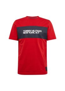 Tommy Hilfiger, Herren Shirt, Nachtblau / Feuerrot / Naturweiß