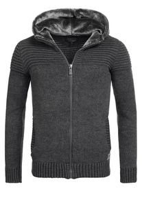 INDICODE JEANS, Herren Strickjacke 'Curitiba', Graphit