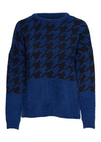 Only, Damen Pullover, Blau / Schwarz