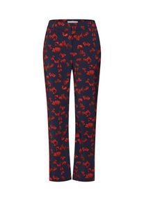 Vila, Damen Hose 'VINAHLA FANLY', Navy / Rot
