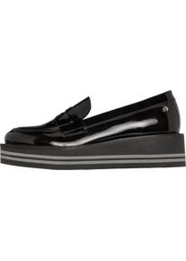 Tommy Hilfiger, Damen Loafer 'MODERN FLATFORM LOAFER', Schwarz