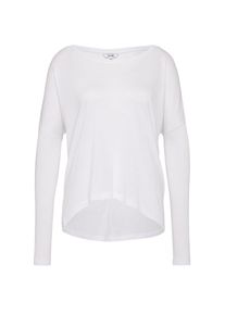 Mbym, Damen Leichtes Longsleeve 'Petrol', Weiß