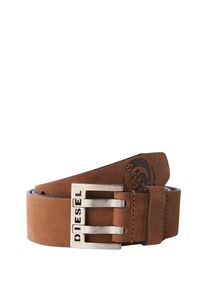 Diesel, Herren Lederg&uuml;rtel 'Bit', Braun / Silber