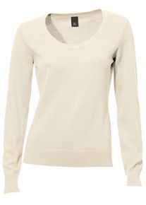 Heine, Damen Rundhals-Pullover, Beige
