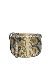 Only, Damen Schlangenprint Umhängetasche, Braun / Dunkelgelb / Dunkelgrau / Khaki