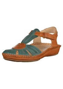 Pikolinos, Damen Sandalen, Pastellblau / Cognac