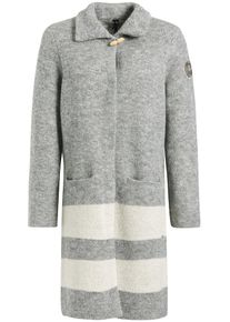 Khujo, Damen Strickjacke 'LINDSAY', Graumeliert / Wollwei&szlig;