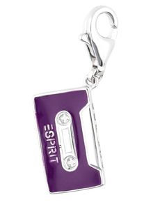Esprit, Damen Charm Tape In Kassettenform, Dunkellila / Silber