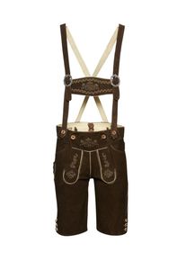 Wiesnkönig Wiesnkönig, Herren Kurze Lederhose 'Tegernsee K13', Dunkelbraun