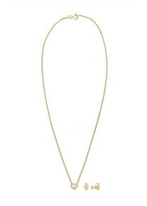 Diamore, Damen Schmuckset 'Herz, Solitär', Gold