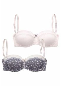 Petite Fleur, Damen BH, Taubenblau / Puder