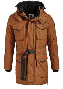 Khujo, Herren Mantel 'TAYK', Rostbraun / Schwarz