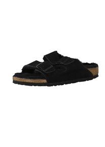 Birkenstock, Damen Pantoletten 'Arizona', Hellbraun / Schwarz