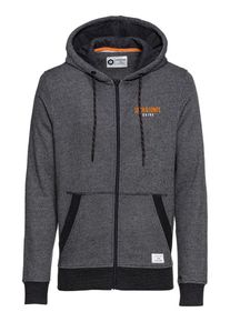 Jack & Jones JACK & JONES, Herren Sweatjacke 'JCOCHRIS SWEAT ZIP HOOD', Dunkelgrau / Schwarz