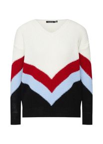 boohoo, Damen Pullover, Creme / Blau / Rot