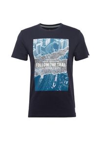 Tom Tailor, Herren T-Shirt, Nachtblau / Himmelblau / Grau / Weiß