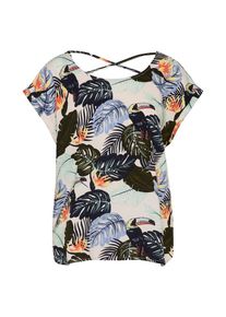 Tom Tailor Denim, Damen T-Shirt, Hellblau / Dunkelblau / Oliv / Weiß