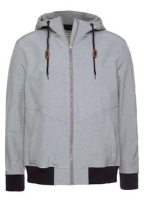 OCEAN SPORTSWEAR, Herren Softshelljacke, Graumeliert / Schwarz