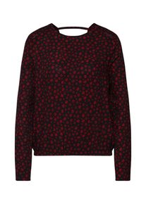 Review, Damen Blusen 'BL SLIT CROP AOP', Rot / Schwarz