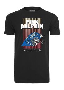 Mister Tee, Herren T-Shirt 'Digital Waves', Blau / Schwarz / Weiß
