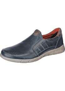 Josef Seibel, Herren Slipper 'Cliff 07', Himmelblau / Hellbraun