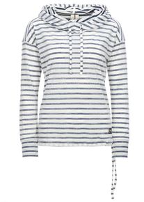 super.natural, Damen Kapuzenpullover, Grau / Wei&szlig;
