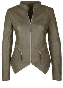 Be Edgy, Damen Lederjacke 'ALINA', Oliv