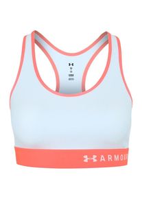 Under Armour, Damen Sport-BH 'Armour Mid Keyhole', Hellblau / Neonorange