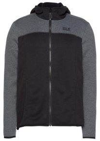 Jack Wolfskin, Herren Fleecejacke 'Elk', Graumeliert / Schwarz