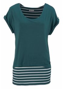 OCEAN SPORTSWEAR, Damen 2-in-1-Shirt, Petrol / Weiß