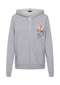 Gant, Damen Sweatjacke, Graumeliert / Rosa / Rot