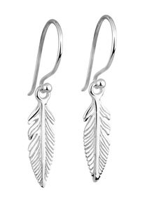 Elli, Damen Ohrringe 'Feder', Silber
