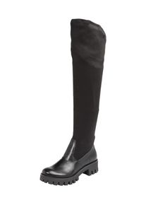Tamaris, Damen Overknees mit stretchigem Textil, Schwarz