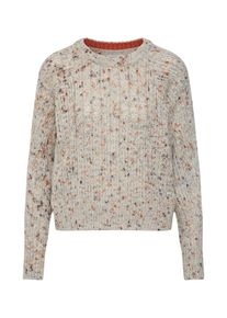 Only, Damen Pullover 'onlGIGI', Schoko / Grau / Dunkelorange / Hellrot