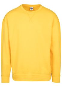 Urban Classics, Herren Oversize Pullover 'Open Edge Crew', Gelb