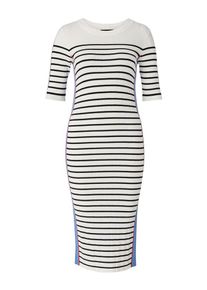 Hallhuber, Damen Strickkleid, Hellblau / Rot / Schwarz / Weiß