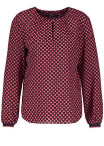 Taifun, Damen Bluse, Nachtblau / Feuerrot